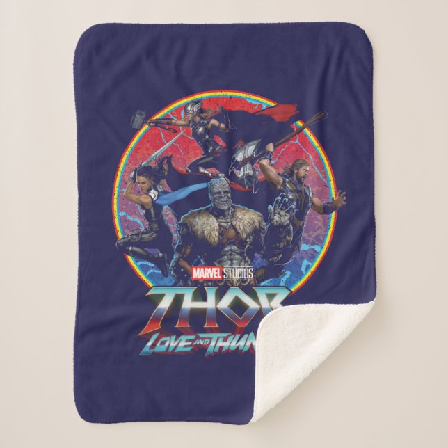 Couverture Sherpa Thor : Love and Thunder Retro Group Graphic (Devant)