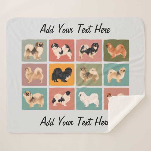 Couverture Sherpa Tibétain Spaniel Sherpa Blanket (Devant (Horizontal))