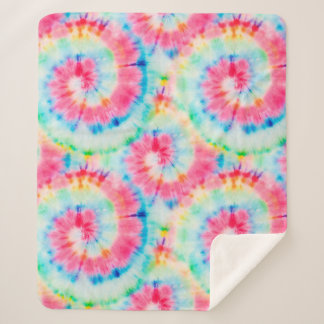 Couverture Sherpa Tie Dye Spiral. Belle Aquarelle Dirty Art. Sw