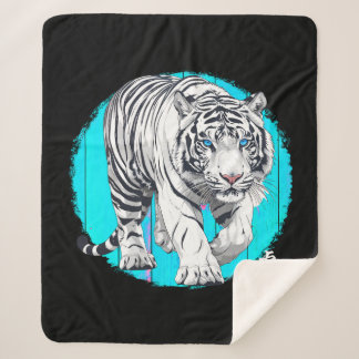 Couverture Sherpa Tigre Blanc