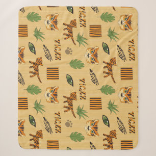 Couverture Sherpa Tigre de dessin animé : Motif des enfants gai.