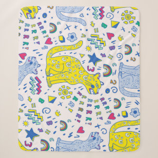 Couverture Sherpa Tigre infantile et Motif arc-en-ciel
