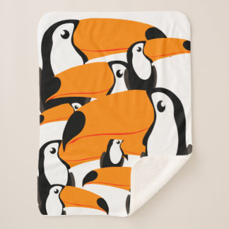 Couverture Sherpa Toucans beaks Toucan Bird Rainforest Animal