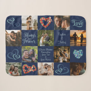 Couverture Sherpa Toujours et toujours Romantique Coeur Marine Photo