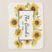 Tournesol Famille Sherpa Blanket Personnalisable