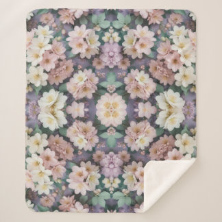 Couverture Sherpa Tout sur le design floral léger