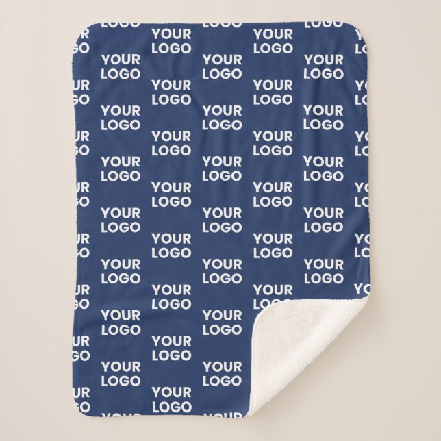 Couverture Sherpa Toute image ou logo commercial modifiable Dark Nav (Devant)