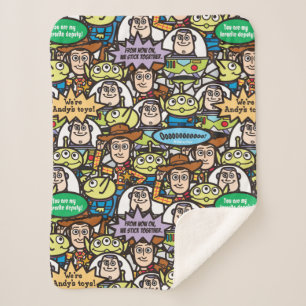 Couverture Sherpa Toy Story  Motif de jouet mou