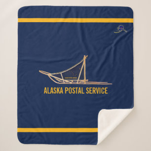 Couverture Sherpa Transporteur postal de l'Alaska Dog Sled