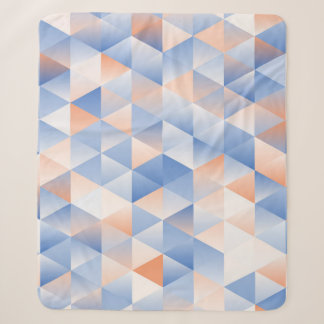 Couverture Sherpa Triangles bleus doux