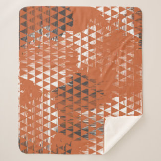 Couverture Sherpa Triangles sans joint : Arrière - plan orange