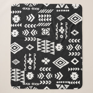 Couverture Sherpa Tribal géométrique : arrière - plan élégant sans c