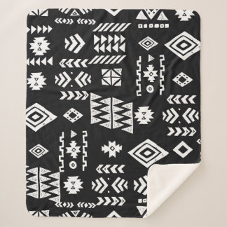 Couverture Sherpa Tribal géométrique : arrière - plan élégant sans c