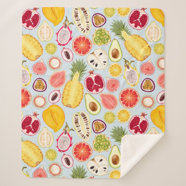 Couverture Sherpa Tropical Fruit Sherpa Blanket (Devant)