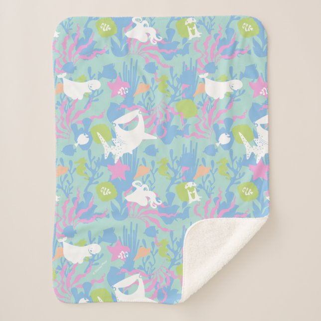 Couverture Sherpa Trouver le Motif marin Dory Pastel (Devant)