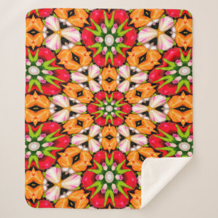 Couverture Sherpa Tulips Bouquet Motif
