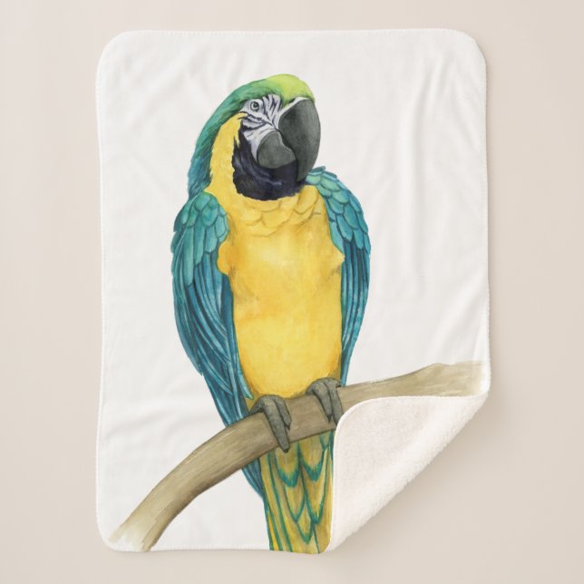 Couverture Sherpa Turquoise Macaw (Devant)