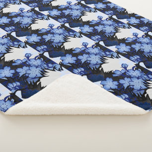 Couverture Sherpa Tuxedo Chat bleu tuxedo chats artisanat tuxie chat