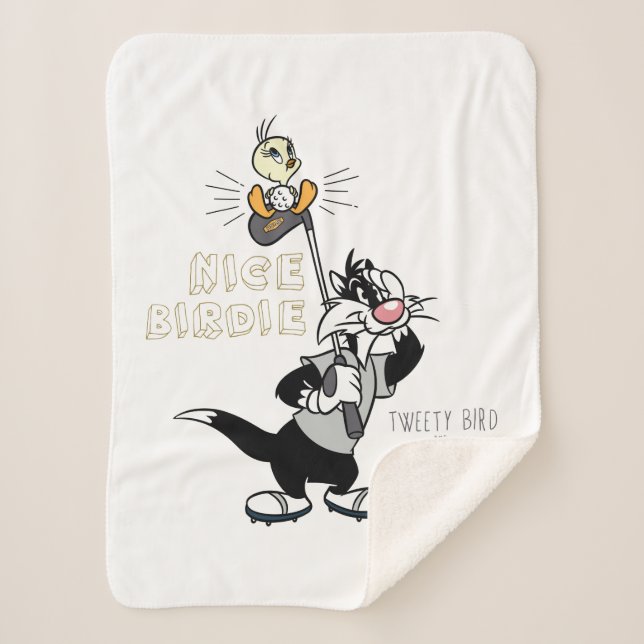 Couverture Sherpa TWEETY™ & SYLVESTER™ Golf - Nice Birdie (Devant)