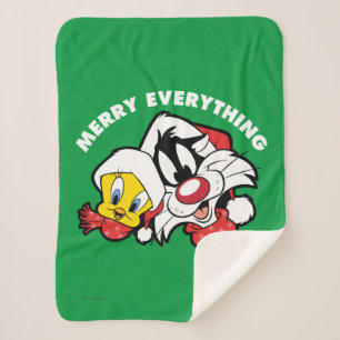 Couverture Sherpa TWEETY™ & SYLVESTER™ "Joyeux tout"