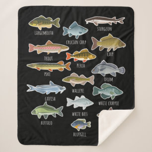 Couverture Sherpa Types D'Espèces De Poissons D'Eau Douce Pêche