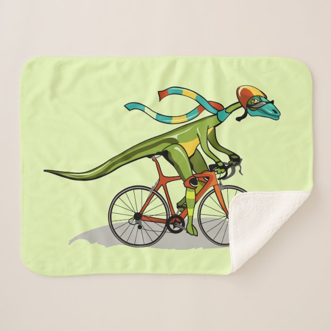 Couverture Sherpa Un Dinosaure Anabisetia À Vélo. (Devant (Horizontal))