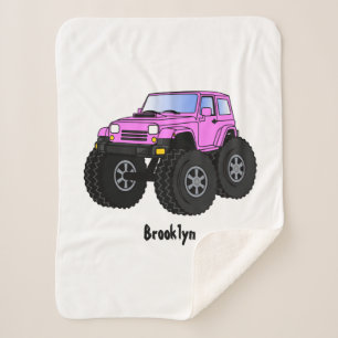 Couverture Sherpa Un Pink Monster Cartoon