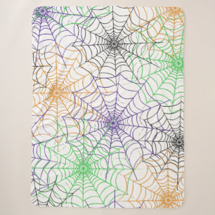 Couverture Sherpa Un simple Motif Web d'Halloween Spider