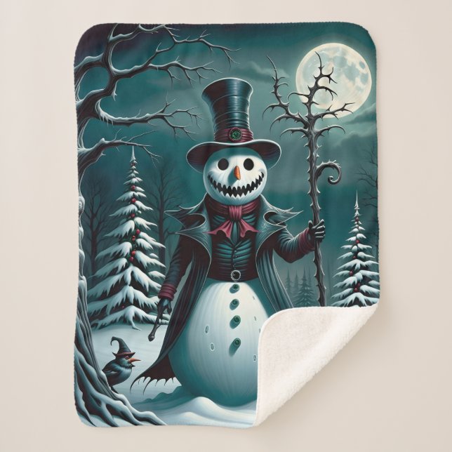 Couverture Sherpa Un Snowman Déplaisant (Devant)