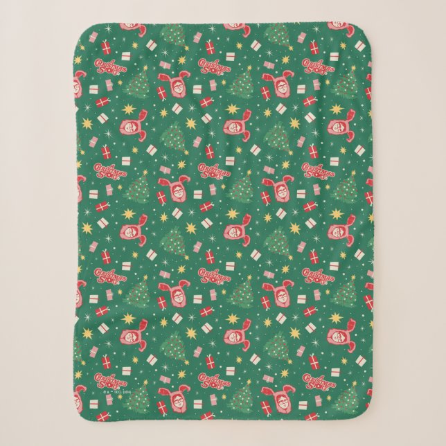 Couverture Sherpa Une histoire de Noël | Motif d'icône de Noël (Devant)