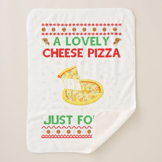 Couverture Sherpa Une Jolie Chemise À La Pizza Au Fromage Seul Amusa (Devant)