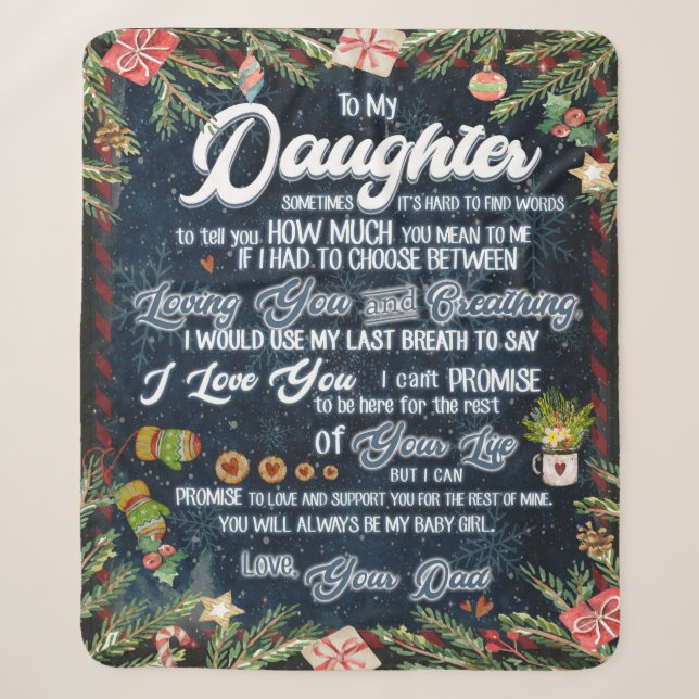 Couverture Sherpa Une Lettre Personnelle À Ma Fille De Papa, (Devant)