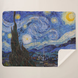 Couverture Sherpa Une nuit étoilée : Saint Remy par Vincent Van Gogh