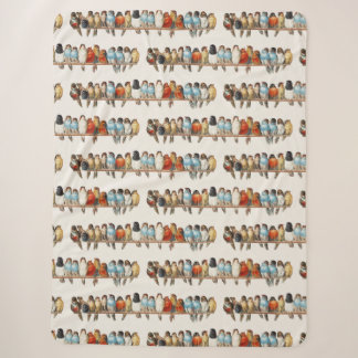 Couverture Sherpa Une perche d'oiseaux Illustration de la perche Vin
