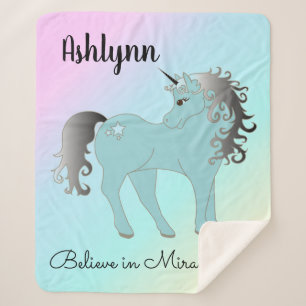 Couverture Sherpa Unicorne