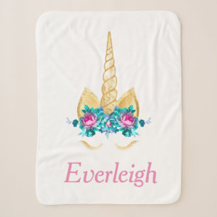 Couverture Sherpa Unicorne personnalisée Sherpa Blanket