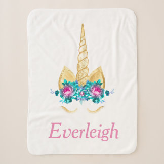 Couverture Sherpa Unicorne personnalisée Sherpa Blanket