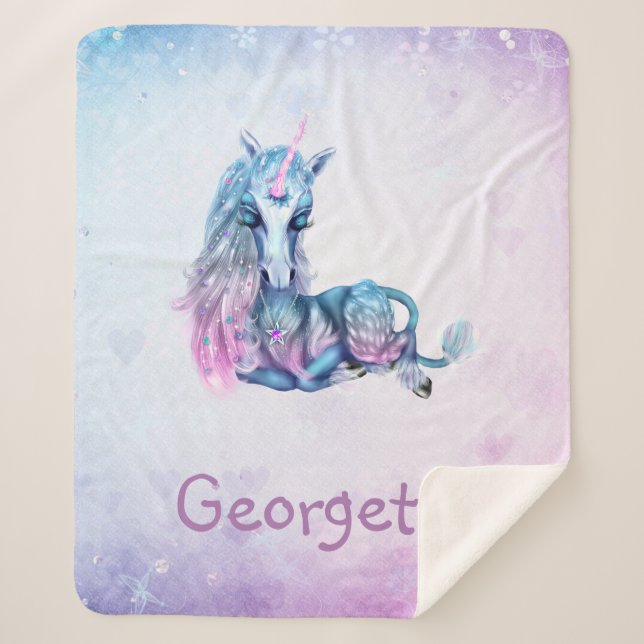 Couverture Sherpa Unicorne Sherpa Blanket (Devant)