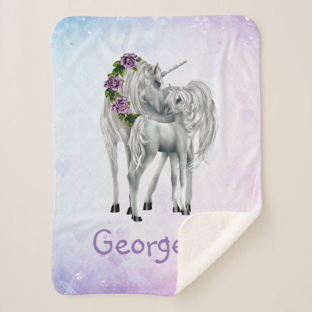 Couverture Sherpa Unicorne Sherpa Blanket (Devant)
