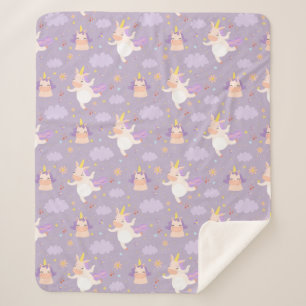 Couverture Sherpa Unicornes