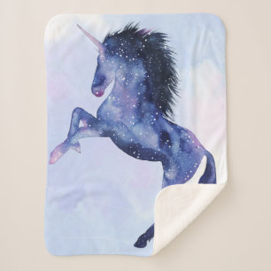 Couverture Sherpa Univers de licorne - cosmique