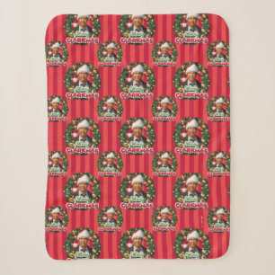 Couverture Sherpa Vacances de Noël   Merry Clarkmas Motif