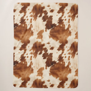 Couverture Sherpa Vachette à crème Brown occidentale