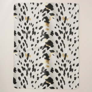 Couverture Sherpa Vachette blanche noire