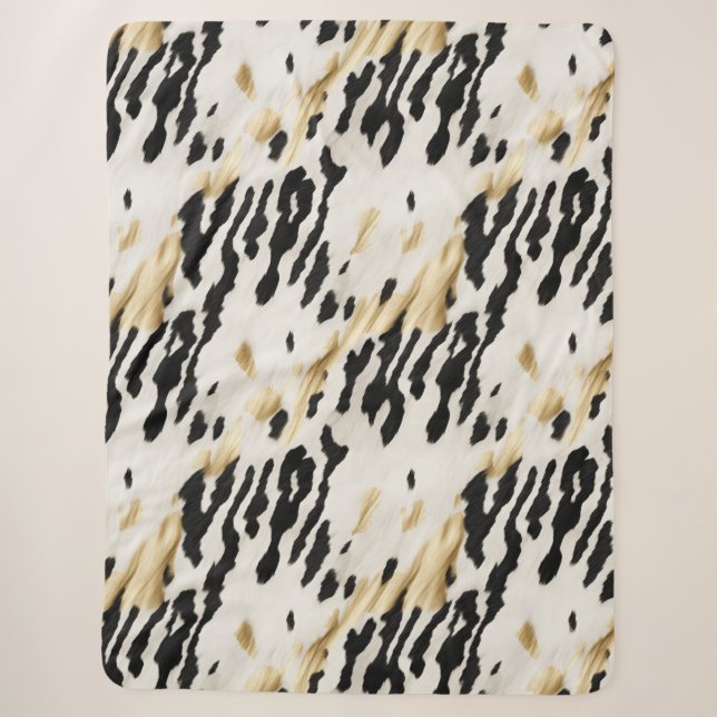 Couverture Sherpa Vachette blanche noire sud-ouest (Devant)