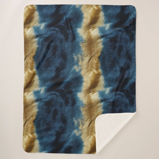 Couverture Sherpa Vachette bleue (Devant)