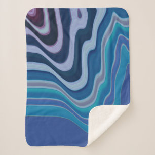 Couverture Sherpa Vague bleue