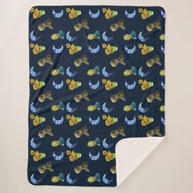 Couverture Sherpa Van Gogh motif (Devant)
