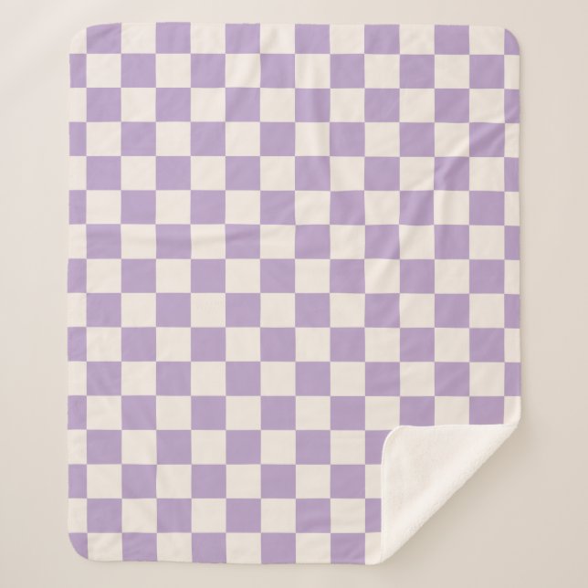 Couverture Sherpa Vérification du pourpre, Motif de tableau de contr (Devant)