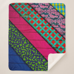 Couverture Sherpa Vêtements rouges et verts